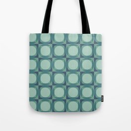 Teal Geometric Abstract Patten Tote Bag