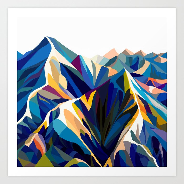 Mountains cold Art Print