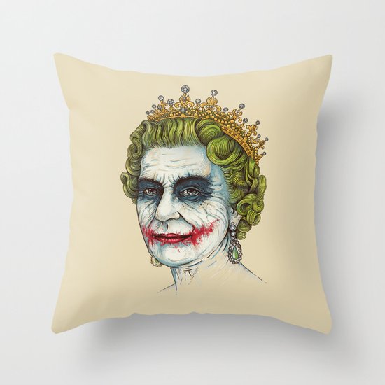 God Save the Villain! Throw Pillow