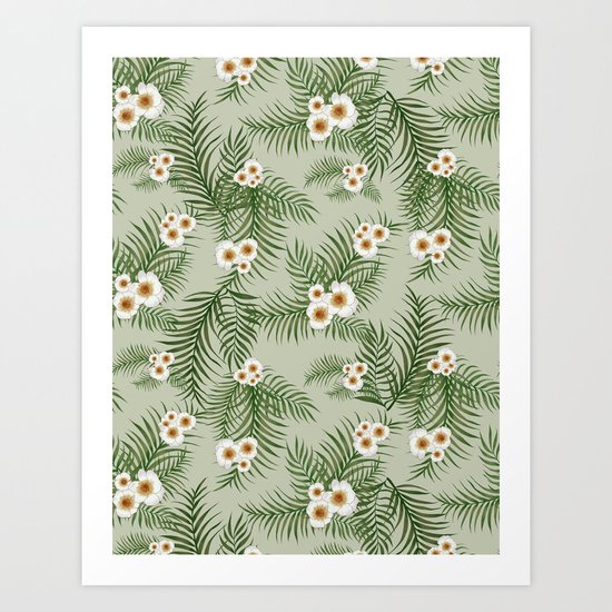 Vintage Jungle Pattern #society6 #decor #buyart Art Print