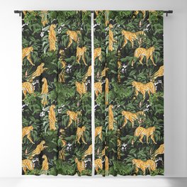 Cheetah in the wild jungle Blackout Curtain