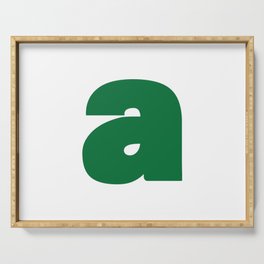 a (Olive & White Letter) Serving Tray