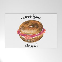 I Love You A-Lox! Bagel Welcome Mat
