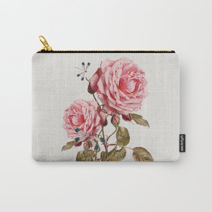 Dragonflies and Roses Carry-All Pouch