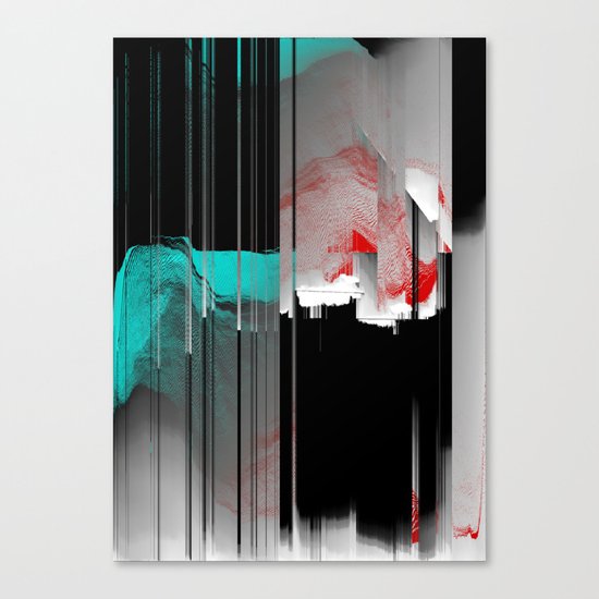 Minty Fresh Glitch Canvas Print
