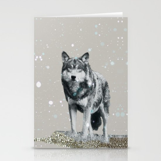 SNOW WOLF Stationery Cards