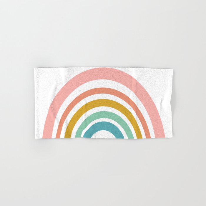 Simple Happy Rainbow Art Hand & Bath Towel
