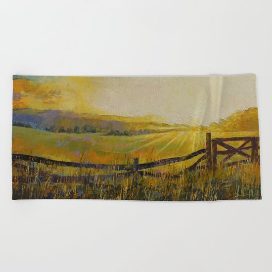 Country Meadow Beach Towel