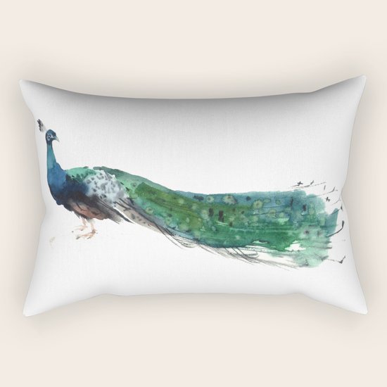 Peacock Rectangular Pillow