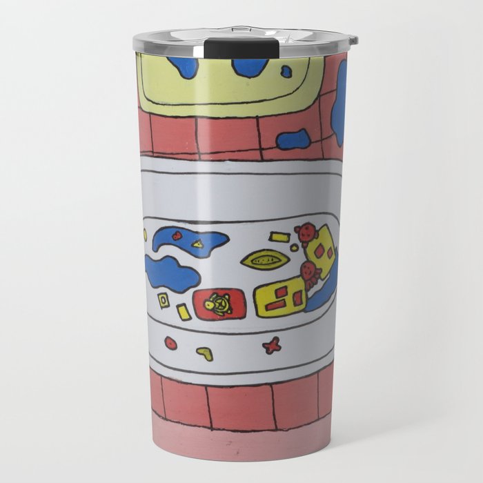 down the bathtub drain Travel Mug