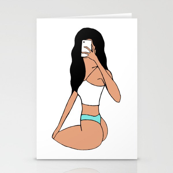 Selfie Girl v2 Stationery Cards