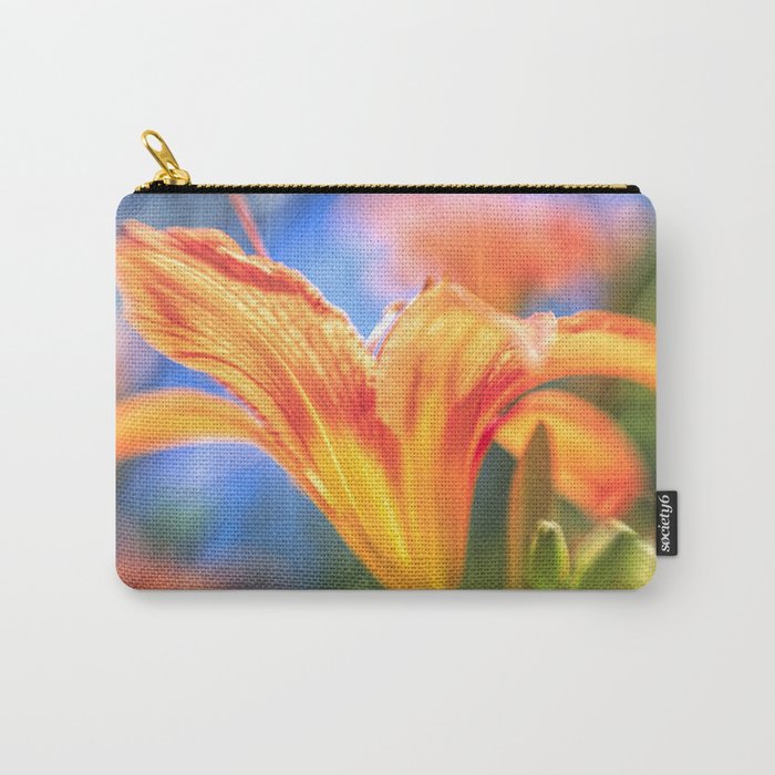 Orange Daylily with Soft Focus Carry-All Pouch
