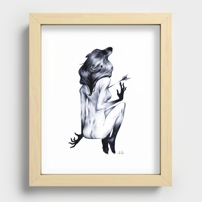 She Wolf Recessed Framed Print