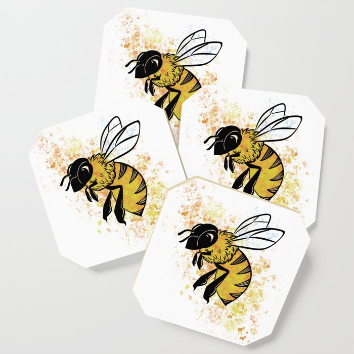Bee Splatter Coaster