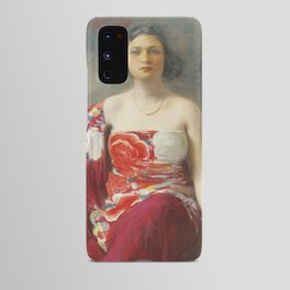 Portrait of a Woman in Red x Trini by Ramon Casas Modernism Android Case