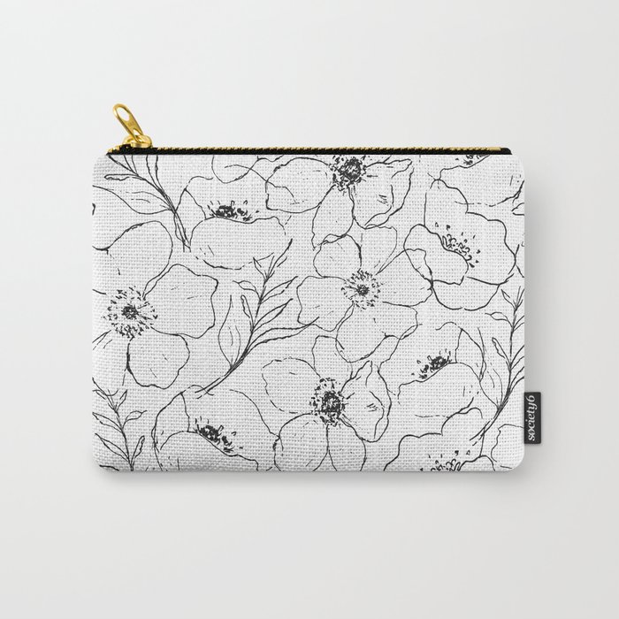Floral Simplicity Carry-All Pouch