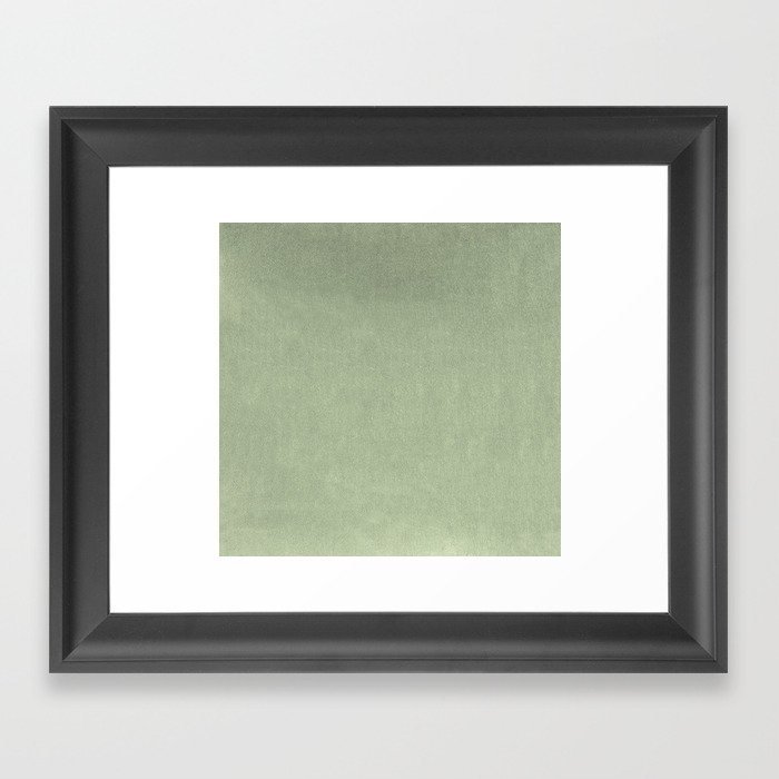 Sage Green Velvet Framed Art Print