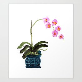 Orchid - alcohol ink Art Print