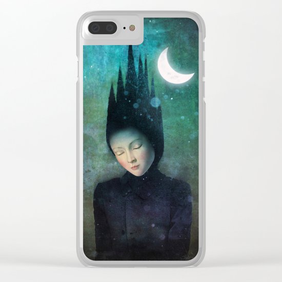 Moonlit Night Clear iPhone Case
