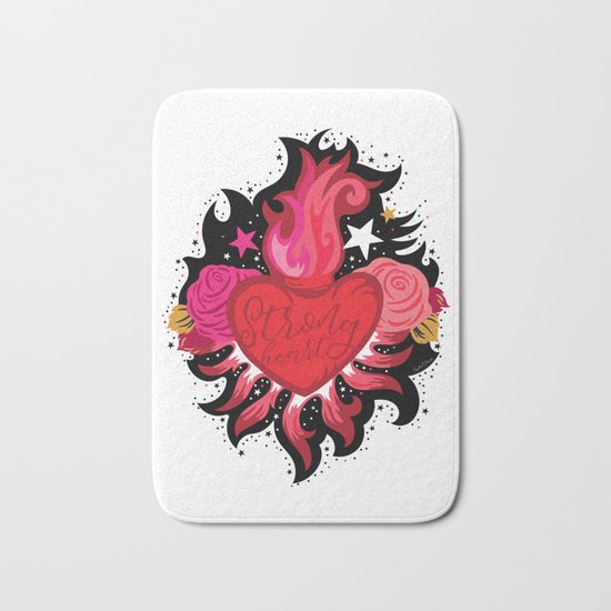 Strong Heart for Anti-Bullying Day and Every Day Bath Mat