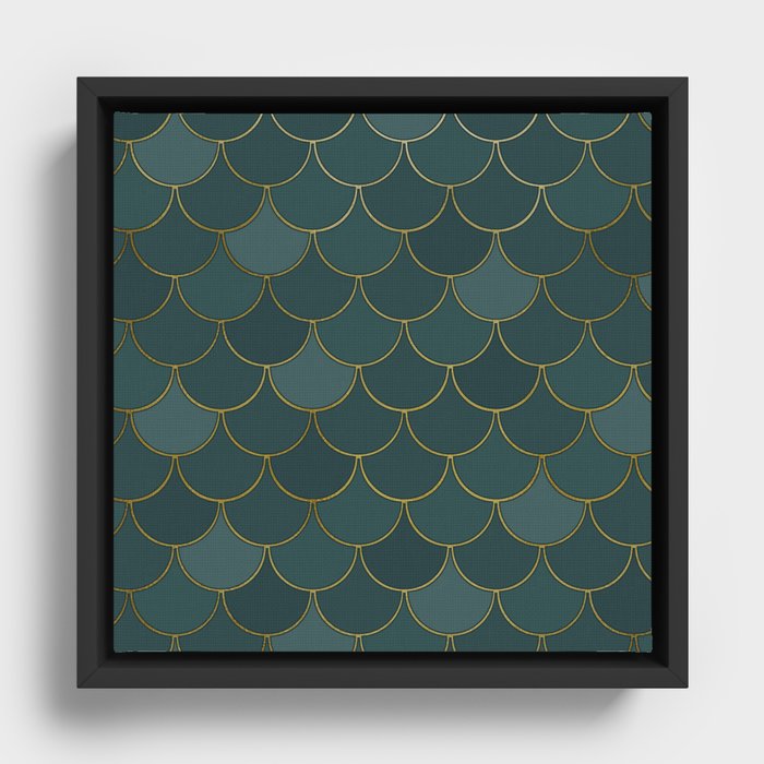 Tidewater green scales Framed Canvas
