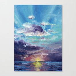 The journeying sunset Canvas Print