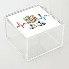 Heartbeat rubik cube / cube lover / cube game Acrylic Box