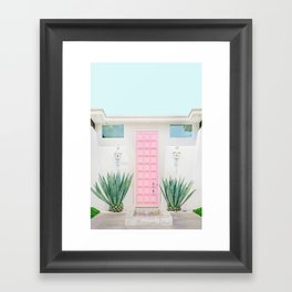 The Pink Door, Palm Springs, California Framed Art Print