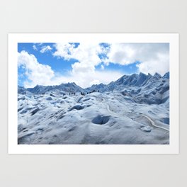 Glacier Hike Art Print | Nature, Photo, Landscape 