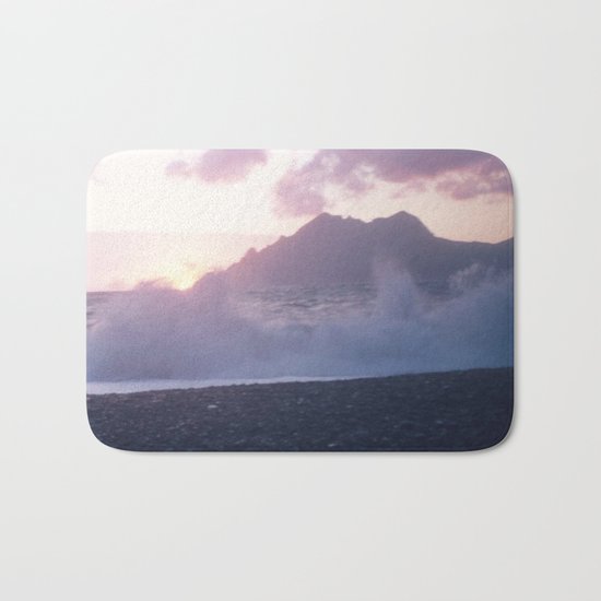 Crash into me - Romantic Sunset @ Beach #2 #art #society6 Bath Mat