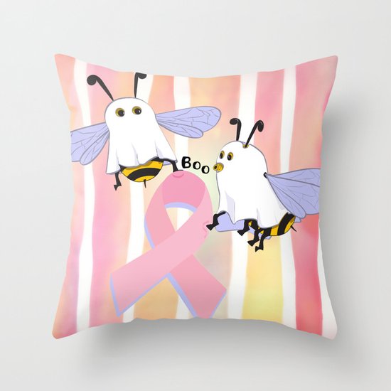 Flight of the Boobee Throw Pillow