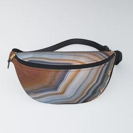 Layered agate geode 3163 Fanny Pack