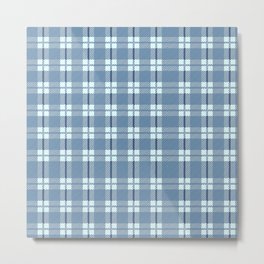 Very Peri  Farmhouse Buffalo Plaid Checkered Tartan Gingham Pattern Metal Print