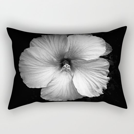 white flower Rectangular Pillow