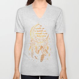 Saved and Remade - gold V Neck T Shirt