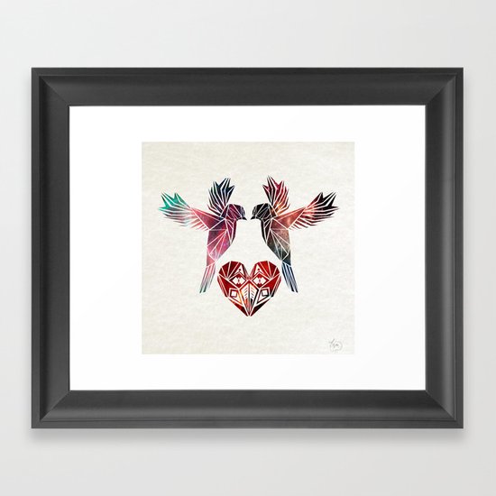 love birds Framed Art Print
