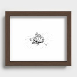 Travel Turtle Recessed Framed Print