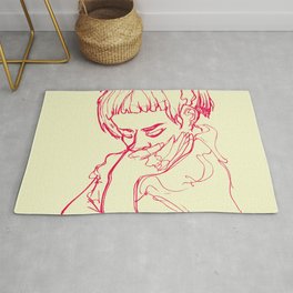 pink girl Area & Throw Rug