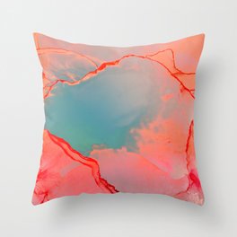 BETTER TOGETHER - LIVING CORAL by MS Throw Pillow