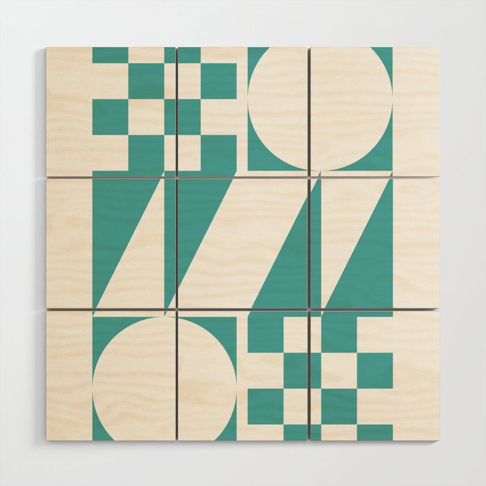 Geometrical modern simplicity 3 Wood Wall Art