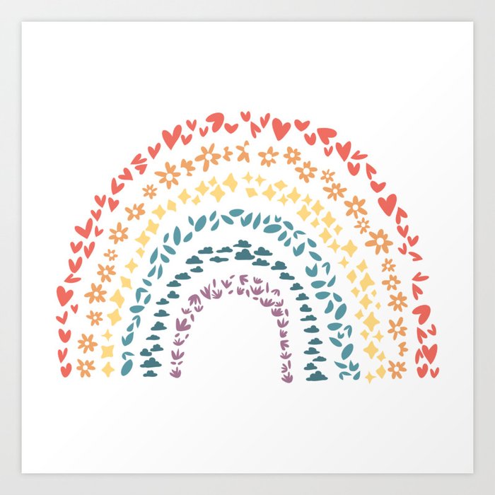 Neurodiverse Rainbow Art Print