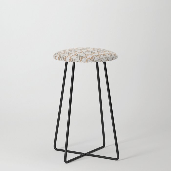 Romantic abstract frills and texture pattern Counter Stool