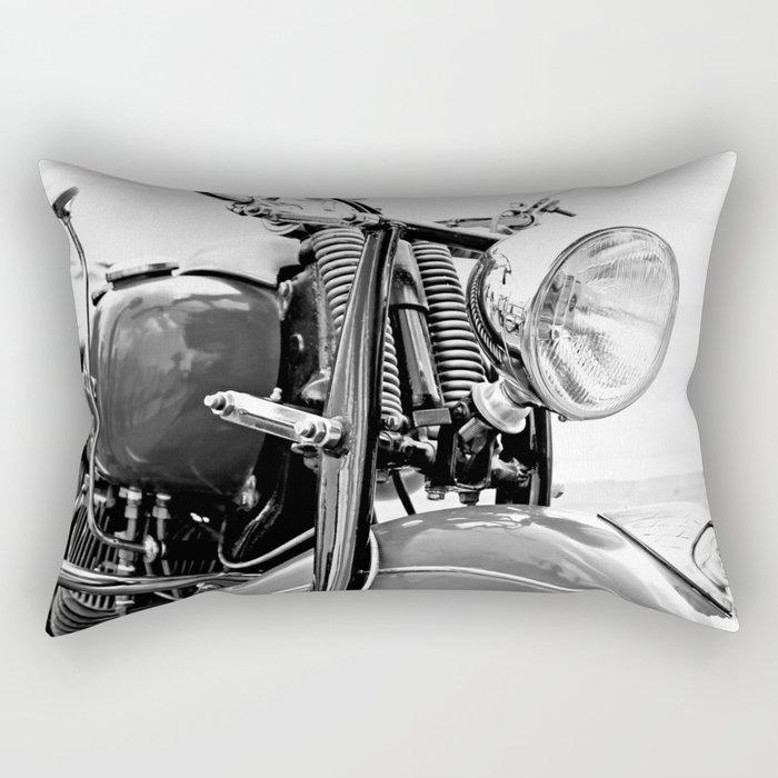 Motorcycle-B&W Rectangular Pillow