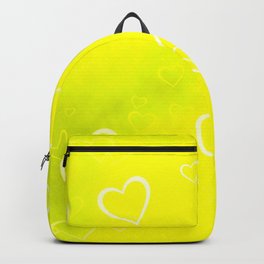 Lovely lemon yellow hearts Backpack