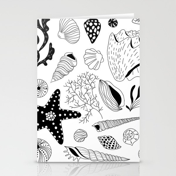 Tropical underwater creatures and seaweeds Stationery Cards