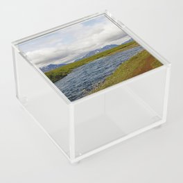 Bruarfoss in Iceland | Snowy mountains, cold waters and meadows Acrylic Box