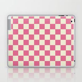 pink chess - pink and white Laptop & iPad Skin
