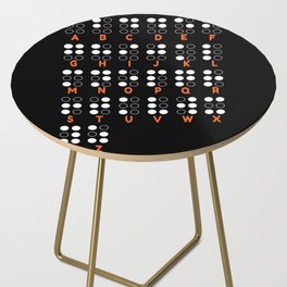 Impaired Letters Alphabet Awareness Dots Braille Side Table