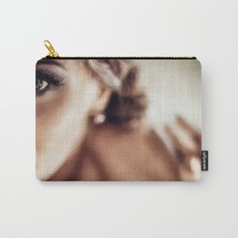 'The Girl with the Pink Pearl Earring,' female portrait painting Carry-All Pouch