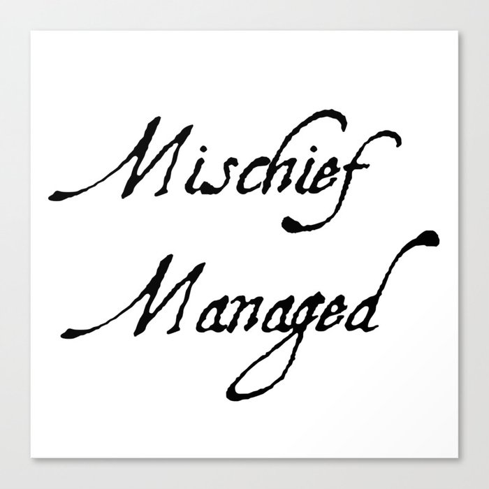 Mischief Managed Canvas Print